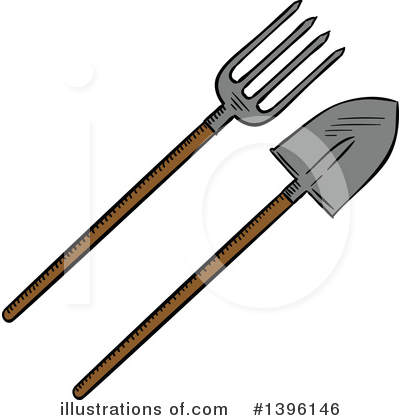 Garden Tools Clipart #1396146 by Vector Tradition SM