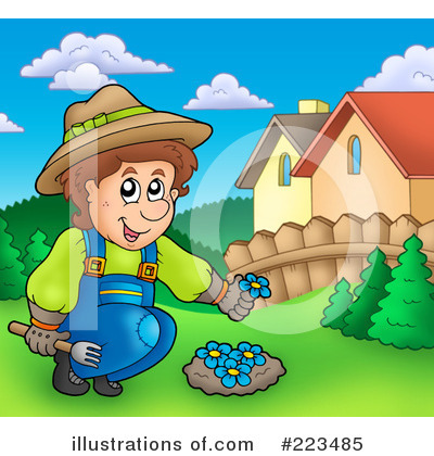 Royalty-Free (RF) Gardening Clipart Illustration by visekart - Stock Sample #223485