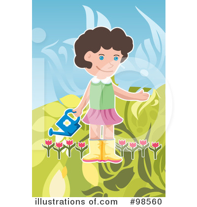 Royalty-Free (RF) Gardening Clipart Illustration by mayawizard101 - Stock Sample #98560