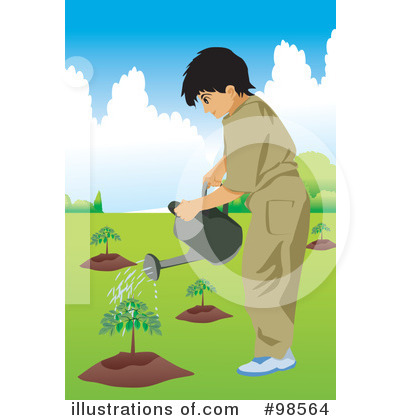 Royalty-Free (RF) Gardening Clipart Illustration by mayawizard101 - Stock Sample #98564