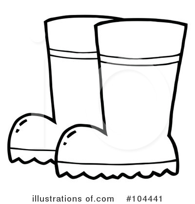 Rubber Boots Clipart #104441 by Hit Toon