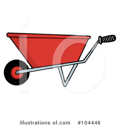 Wheelbarrow Clipart #104446 by Hit Toon