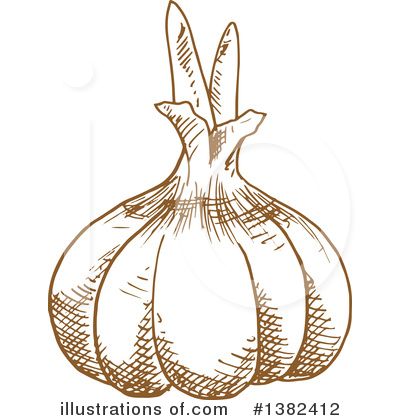 Royalty-Free (RF) Garlic Clipart Illustration by Vector Tradition SM - Stock Sample #1382412