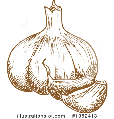 Royalty-Free (RF) Garlic Clipart Illustration by Vector Tradition SM - Stock Sample #1382413