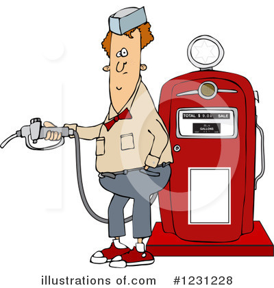 Gas Attendant Clipart #1231228 by djart