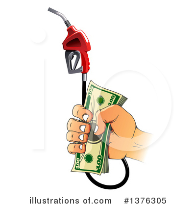 Gas Station Clipart #1376305 by Vector Tradition SM
