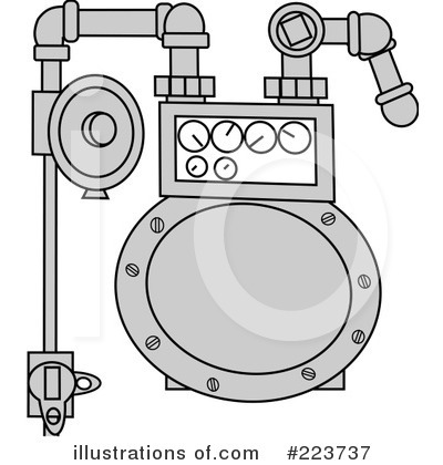 Royalty-Free (RF) Gas Meter Clipart Illustration by djart - Stock Sample #223737