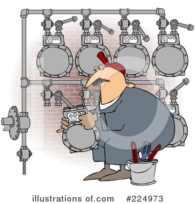 Royalty-Free (RF) Gas Meter Clipart Illustration by djart - Stock Sample #224973