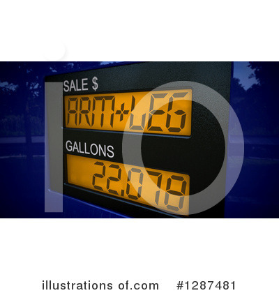Royalty-Free (RF) Gas Pump Clipart Illustration by stockillustrations - Stock Sample #1287481