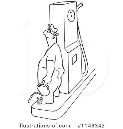 Royalty-Free (RF) Gas Station Clipart Illustration by Picsburg - Stock Sample #1146342