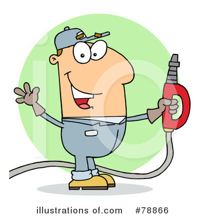 Gas Attendant Clipart #78866 by Hit Toon