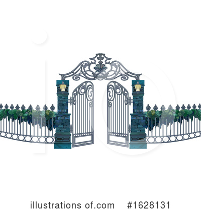 Royalty-Free (RF) Gate Clipart Illustration by Pushkin - Stock Sample #1628131