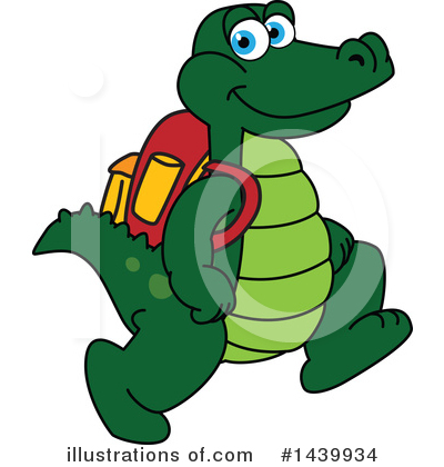 Royalty-Free (RF) Gator Mascot Clipart Illustration by Mascot Junction - Stock Sample #1439934
