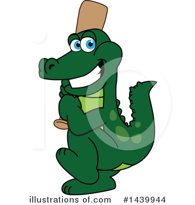 Royalty-Free (RF) Gator Mascot Clipart Illustration by Mascot Junction - Stock Sample #1439944