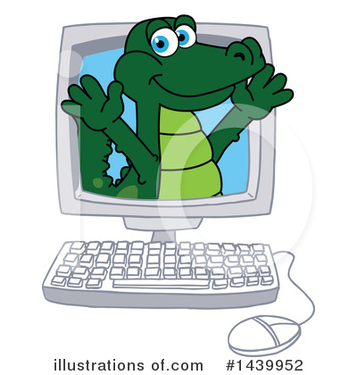 Royalty-Free (RF) Gator Mascot Clipart Illustration by Mascot Junction - Stock Sample #1439952