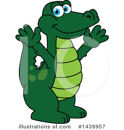 Royalty-Free (RF) Gator Mascot Clipart Illustration by Mascot Junction - Stock Sample #1439957