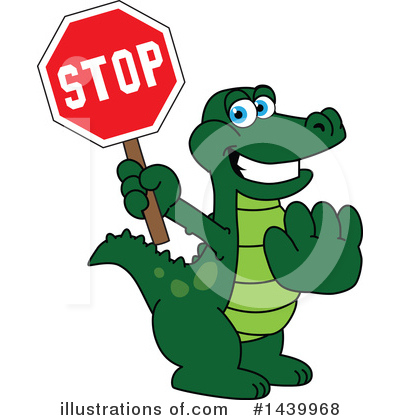 Royalty-Free (RF) Gator Mascot Clipart Illustration by Mascot Junction - Stock Sample #1439968
