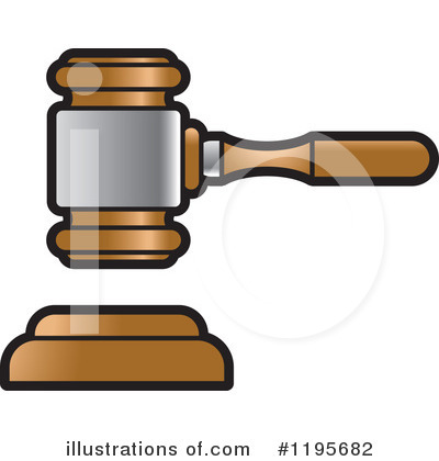 Royalty-Free (RF) Gavel Clipart Illustration by Lal Perera - Stock Sample #1195682