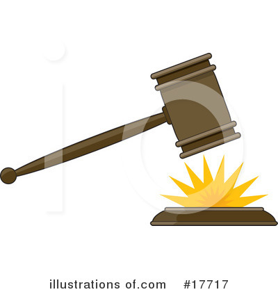 Royalty-Free (RF) Gavel Clipart Illustration by Maria Bell - Stock Sample #17717
