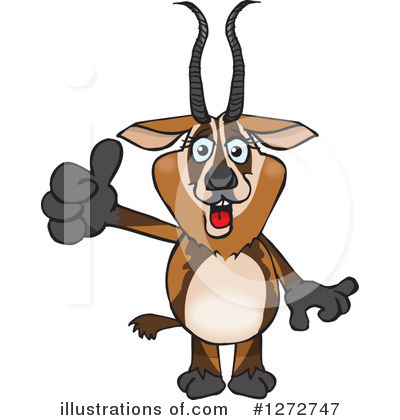 Royalty-Free (RF) Gazelle Clipart Illustration by Dennis Holmes Designs - Stock Sample #1272747