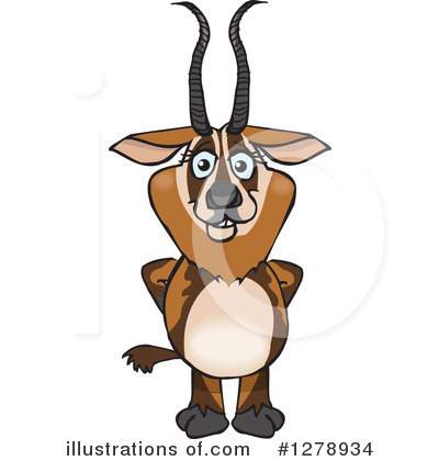 Royalty-Free (RF) Gazelle Clipart Illustration by Dennis Holmes Designs - Stock Sample #1278934