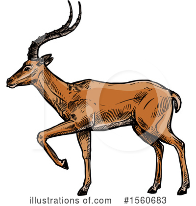 Royalty-Free (RF) Gazelle Clipart Illustration by Vector Tradition SM - Stock Sample #1560683