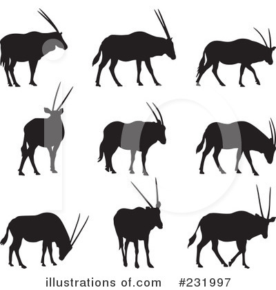 Royalty-Free (RF) Gazelle Clipart Illustration by Frisko - Stock Sample #231997