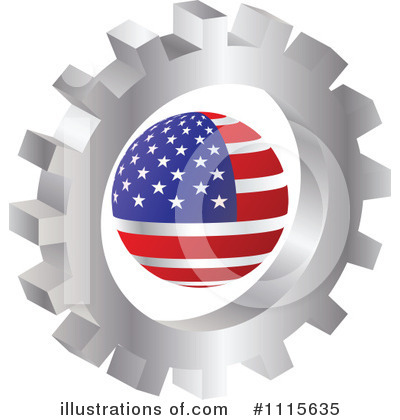 American Flag Clipart #1115635 by Andrei Marincas