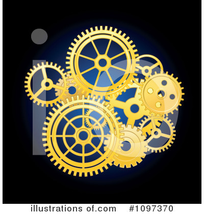 Royalty-Free (RF) Gears Clipart Illustration by Vector Tradition SM - Stock Sample #1097370