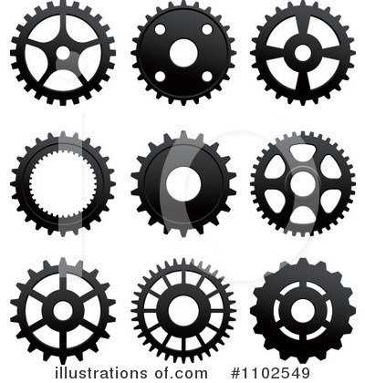 Royalty-Free (RF) Gears Clipart Illustration by Vector Tradition SM - Stock Sample #1102549