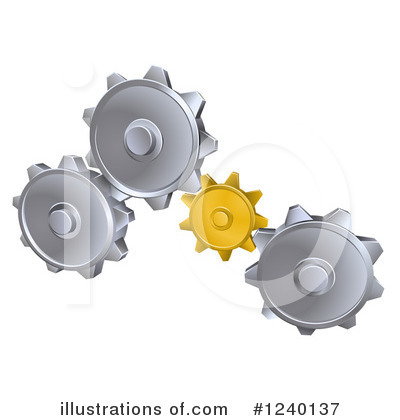 Royalty-Free (RF) Gears Clipart Illustration by AtStockIllustration - Stock Sample #1240137