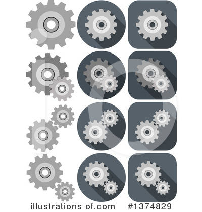 Royalty-Free (RF) Gears Clipart Illustration by Liron Peer - Stock Sample #1374829