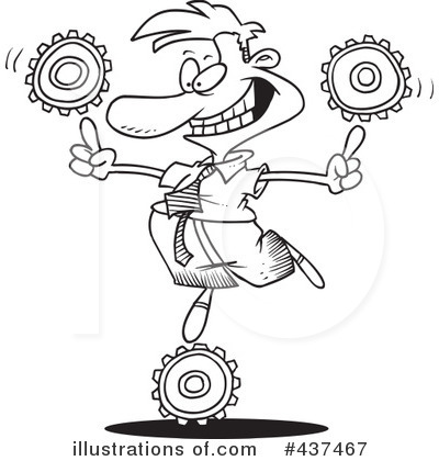 Royalty-Free (RF) Gears Clipart Illustration by toonaday - Stock Sample #437467
