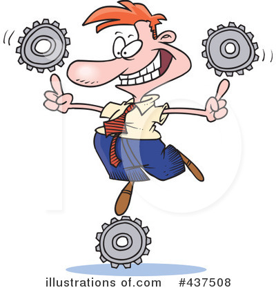 Royalty-Free (RF) Gears Clipart Illustration by toonaday - Stock Sample #437508