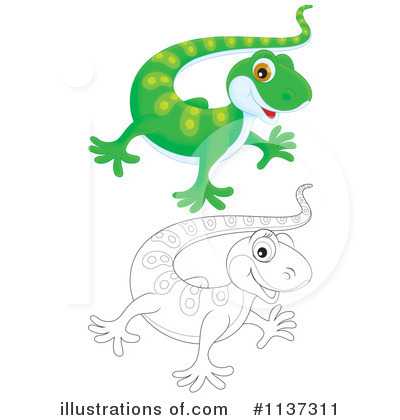 Royalty-Free (RF) Gecko Clipart Illustration by Alex Bannykh - Stock Sample #1137311