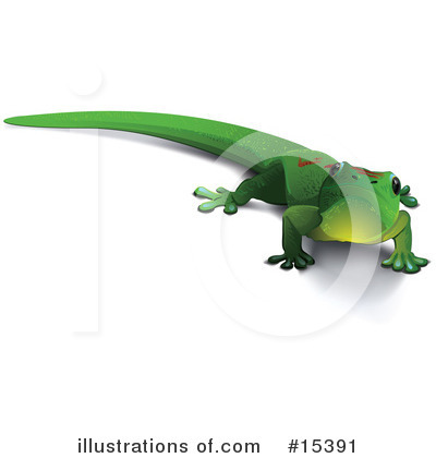 Royalty-Free (RF) Gecko Clipart Illustration by Leo Blanchette - Stock Sample #15391