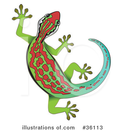 Royalty-Free (RF) Gecko Clipart Illustration by Frog974 - Stock Sample #36113