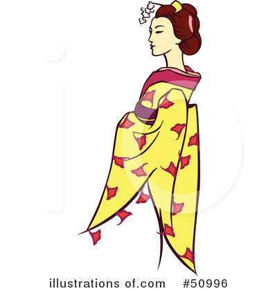 Royalty-Free (RF) Geisha Clipart Illustration by Cherie Reve - Stock Sample #50996