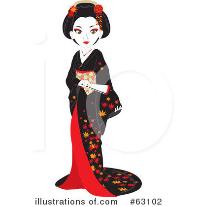 Royalty-Free (RF) Geisha Clipart Illustration by Rosie Piter - Stock Sample #63102