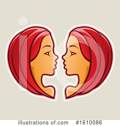 Royalty-Free (RF) Gemini Clipart Illustration by cidepix - Stock Sample #1610086
