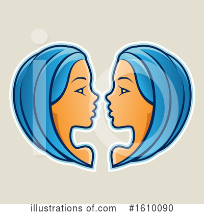 Royalty-Free (RF) Gemini Clipart Illustration by cidepix - Stock Sample #1610090