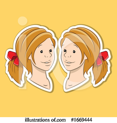 Royalty-Free (RF) Gemini Clipart Illustration by cidepix - Stock Sample #1669444