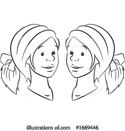Royalty-Free (RF) Gemini Clipart Illustration by cidepix - Stock Sample #1669446