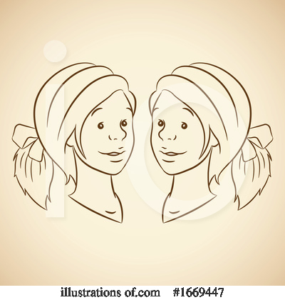 Royalty-Free (RF) Gemini Clipart Illustration by cidepix - Stock Sample #1669447