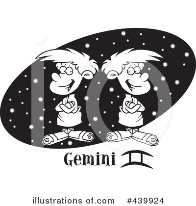 Royalty-Free (RF) Gemini Clipart Illustration by toonaday - Stock Sample #439924