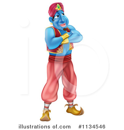 Royalty-Free (RF) Genie Clipart Illustration by AtStockIllustration - Stock Sample #1134546