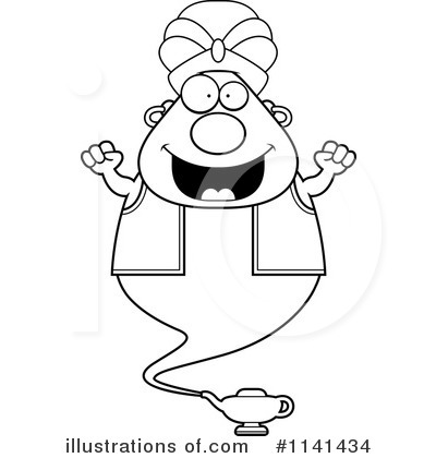 Royalty-Free (RF) Genie Clipart Illustration by Cory Thoman - Stock Sample #1141434