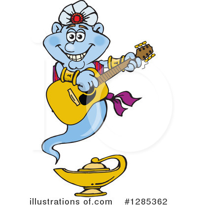 Royalty-Free (RF) Genie Clipart Illustration by Dennis Holmes Designs - Stock Sample #1285362
