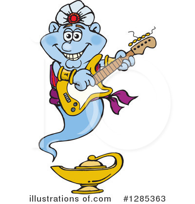 Royalty-Free (RF) Genie Clipart Illustration by Dennis Holmes Designs - Stock Sample #1285363