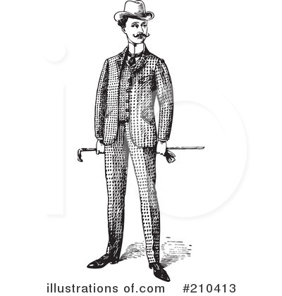 Royalty-Free (RF) Gentleman Clipart Illustration by BestVector - Stock Sample #210413